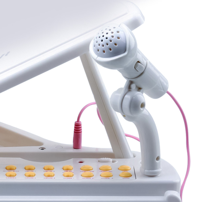 Музыкальные инструменты - Игрушечное пианино-синтезатор Baoli белое с микрофоном 31 клавиша (BAO-1504C-W)#4