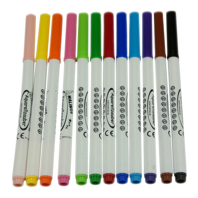 Канцтовары - Фломастеры Malinos Акварельная магия 12 цветов (MA-300033) (565069)#2
