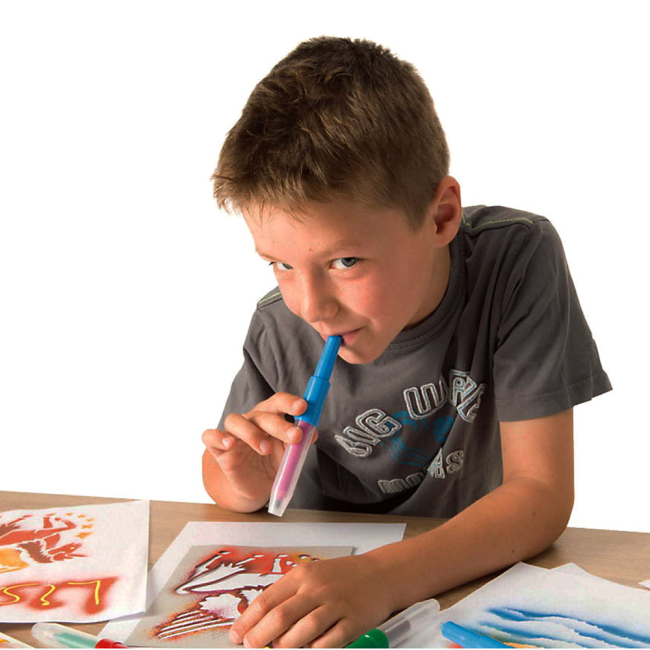 Канцтовары - Фломастеры-аэрографы Malinos Magic с трафаретами (MA-300964) (565084)#4