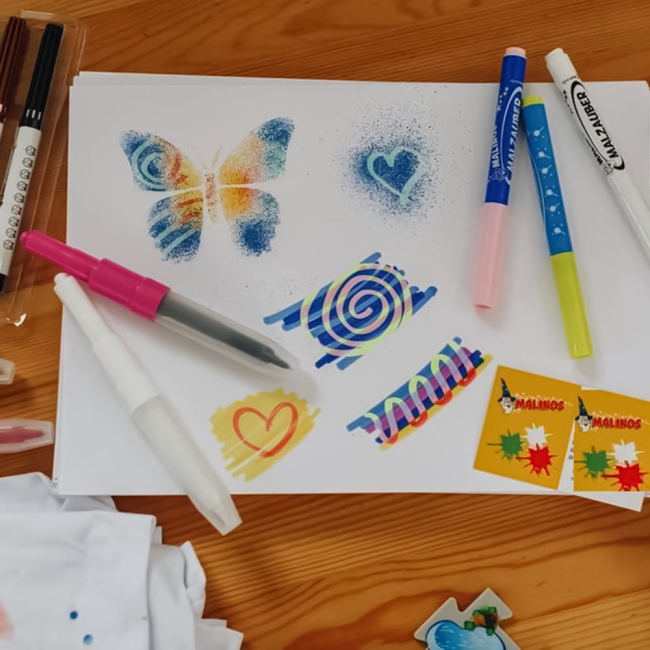 Канцтовары - Фломастеры-аэрографы Malinos Magic с трафаретами (MA-300964) (565084)#5