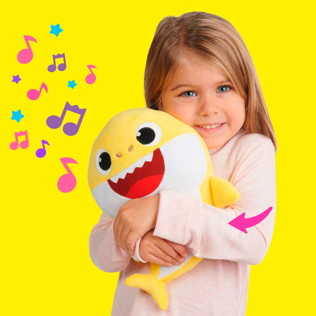 Мягкие животные - Интерактивная мягкая игрушка Baby shark Малыш акуленок 30 см (61031)#4
