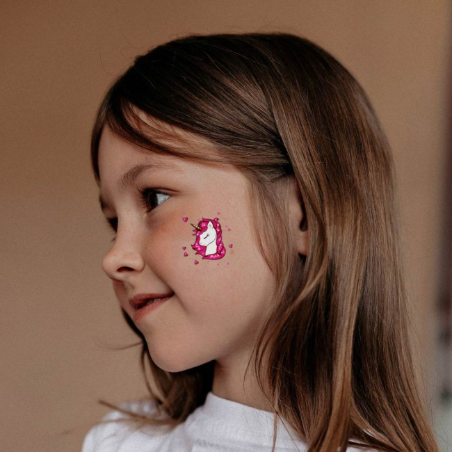 Косметика - Набір тату для тіла Tattooshka Рожевий єдиноріг (EC-649)#2