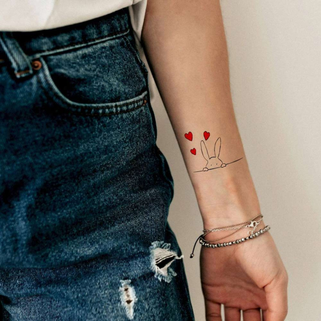 Косметика - Набор тату для тела Tattooshka Любящий зайчик (HC-251)#2
