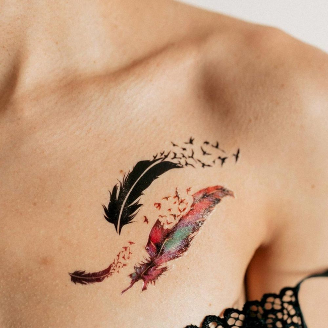 Косметика - Набор тату для тела Tattooshka 2 пера (WM-256)#2