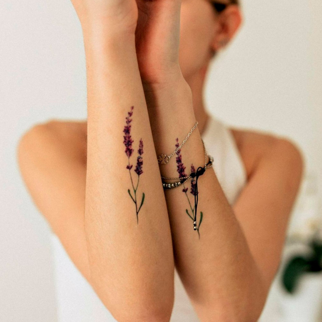 Косметика - Набір тату для тіла Tattooshka Дві лаванди (WM-372)#2