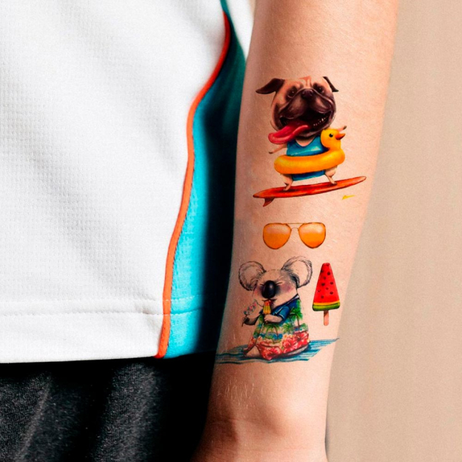 Косметика - Набор тату для тела Tattooshka Summer time (TH-378)#2