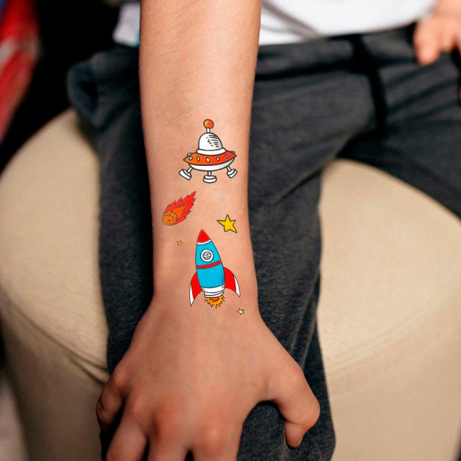 Косметика - Набор тату для тела Tattooshka Ракеты (WS-A182)#2