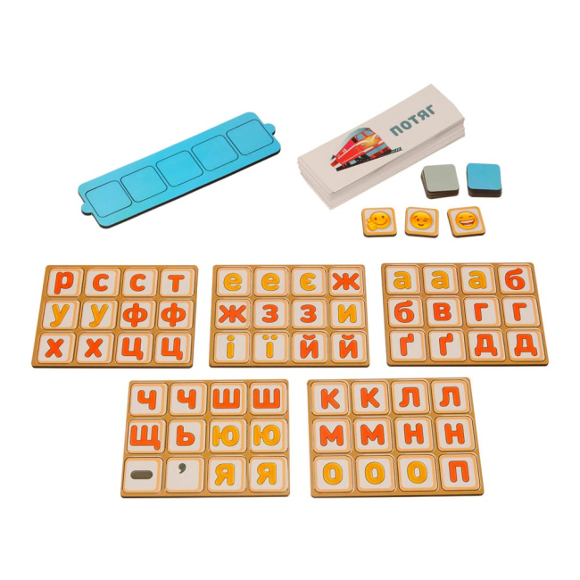 Обучающие игрушки - Планшет Ань-Янь Собери слово по картинке на украинском голубой (4823720033532)#2