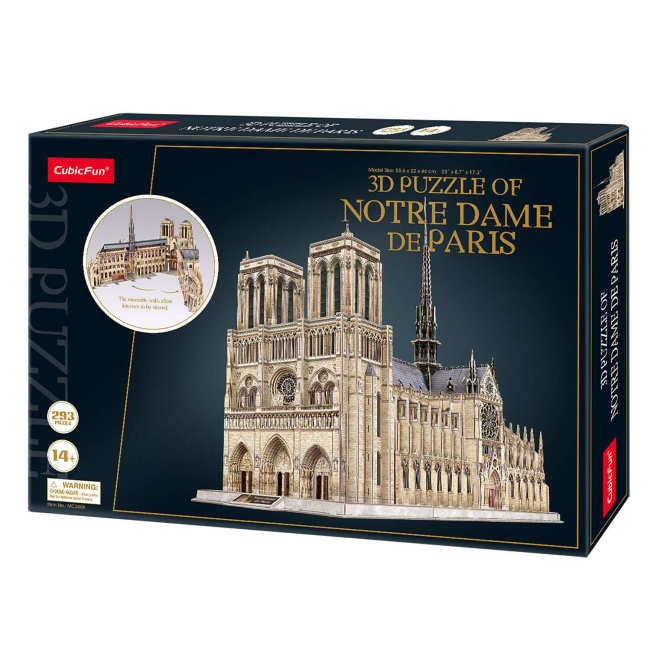 3D-пазли - Тривимірний пазл CubicFun Нотр-Дам де Парі (MC260h)#4