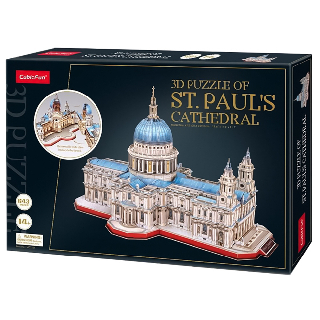 3D-пазли - Тривимірний пазл CubicFun Собор Святого Павла (MC270h)#4