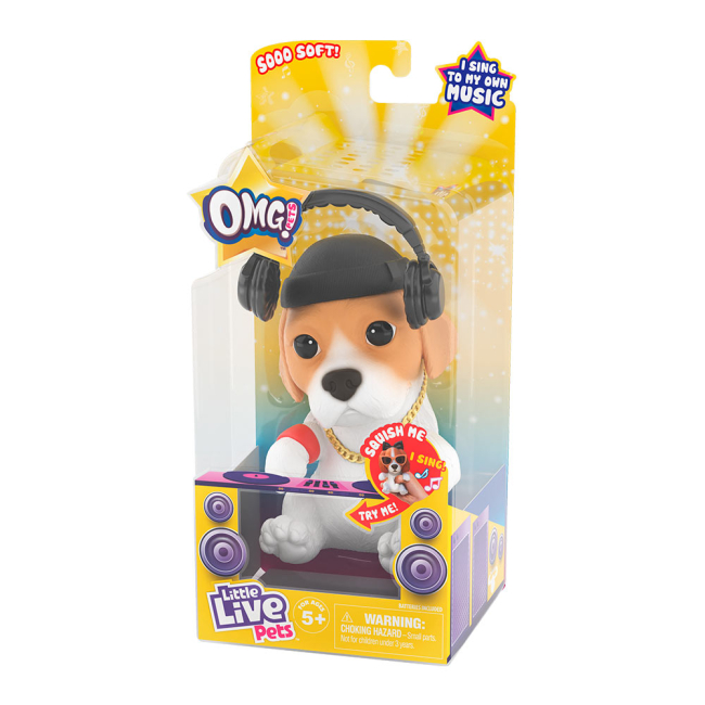 Фигурки животных - Интерактивная игрушка Little Live Pets OMG Шоу талантов Щенок Ди-джей (26120)#2