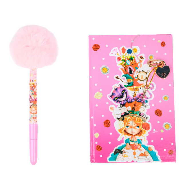 Канцтовари - Набір канцтоварів Ritas Wonderland Блокнот на замочку з ручкою 80 аркушів (RWL20024)#2