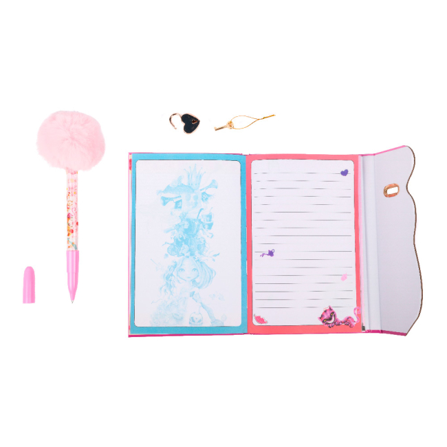 Канцтовари - Набір канцтоварів Ritas Wonderland Блокнот на замочку з ручкою 80 аркушів (RWL20024)#3