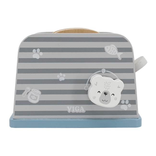 Детские кухни и бытовая техника - Игрушечный тостер Viga Toys PolarB деревянный (44017)#2