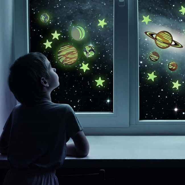 Наборы для творчества - Набор светящихся наклеек 4M Glow Планеты и 100 звезд (00-05631)#4