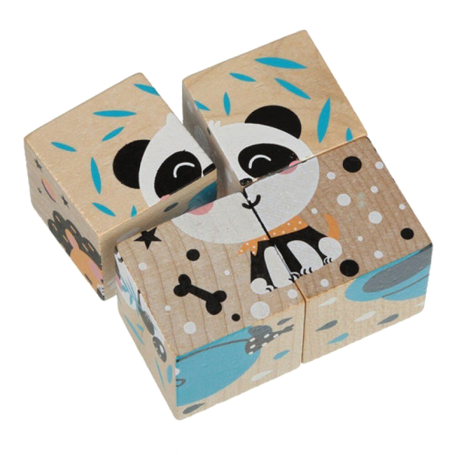 Развивающие игрушки - Развивающие кубики Cubika Зверюшки (4823056515429)#2