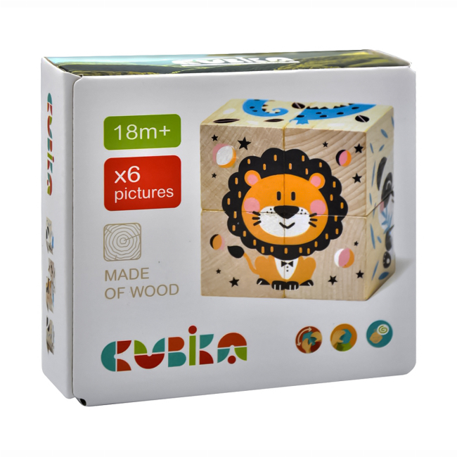 Игрушки для малышей - Развивающие кубики Cubika Зверюшки (4823056515429)#3
