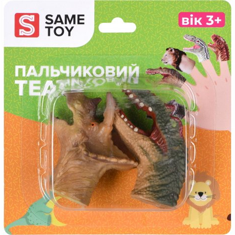 Фигурки животных - Игровой набор Same Toy Пальчиковый театр Спинозавр и Трицератопс (X236Ut) (X236Ut-4)#4