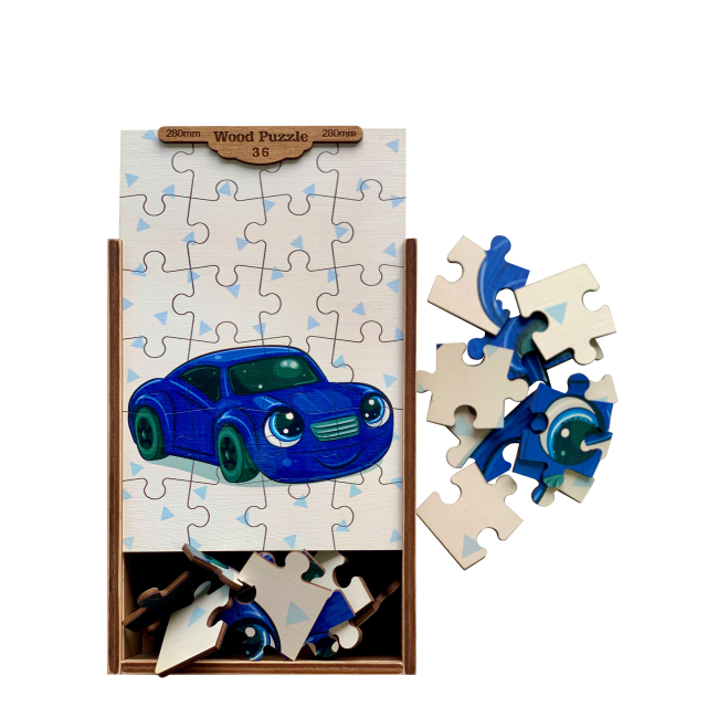 Пазлы - Пазл деревянный Tatev Машинка 36 деталей (4820231170503)#2