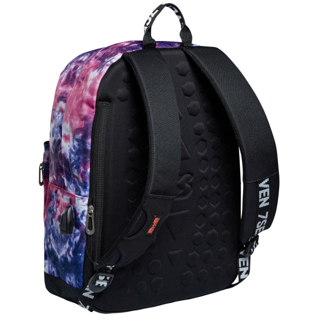 Рюкзаки и сумки - Рюкзак Seven Pro Tie and dye сиреневый с повербанком с USB-разъемом (201002069348)#3
