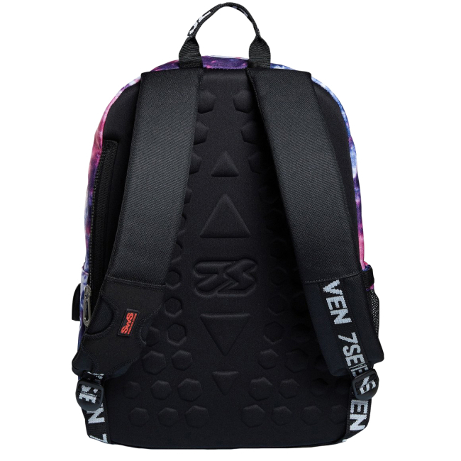 Рюкзаки и сумки - Рюкзак Seven Pro Tie and dye сиреневый с повербанком с USB-разъемом (201002069348)#4