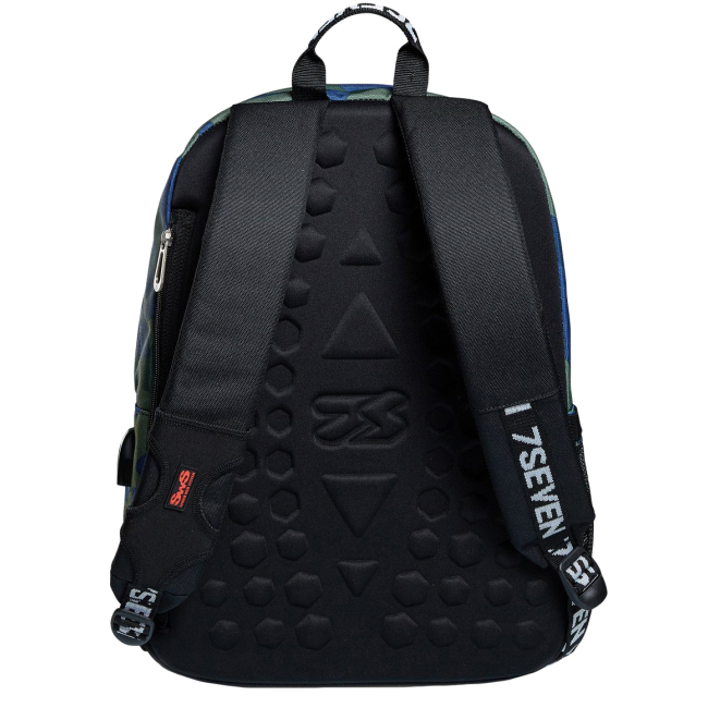 Рюкзаки та сумки - Рюкзак Seven Pro Camo royal синій із повербанком із USB-роз'ємом (201002069630)#4