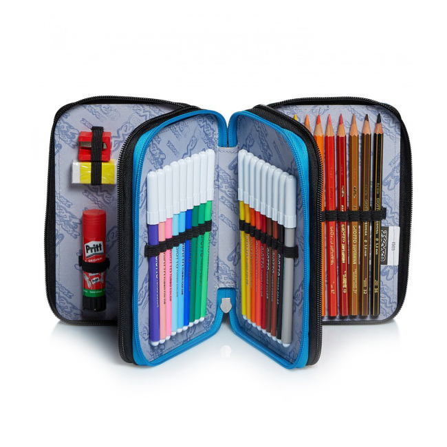 Пенали та гаманці - Пенал із наповненням Seven 3 Сompartments Adventure camo (301012001630)#3