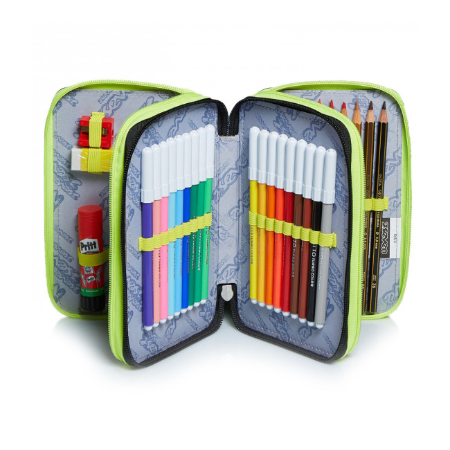 Пеналы и кошельки - Пенал с наполнением Seven 3 Сompartments Urban rock (301012004699)#3