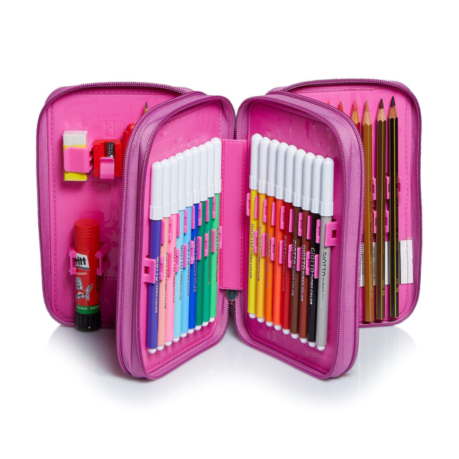 Пенали та гаманці - Пенал із наповненням Seven 3 Сompartments Love songs (301012010406)#2