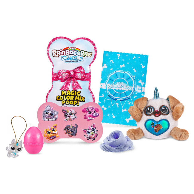 М'які тварини - М'яка іграшка-сюрприз Rainbocorns Puppycorn Реінбокорн-E Мопс (9237E)#2
