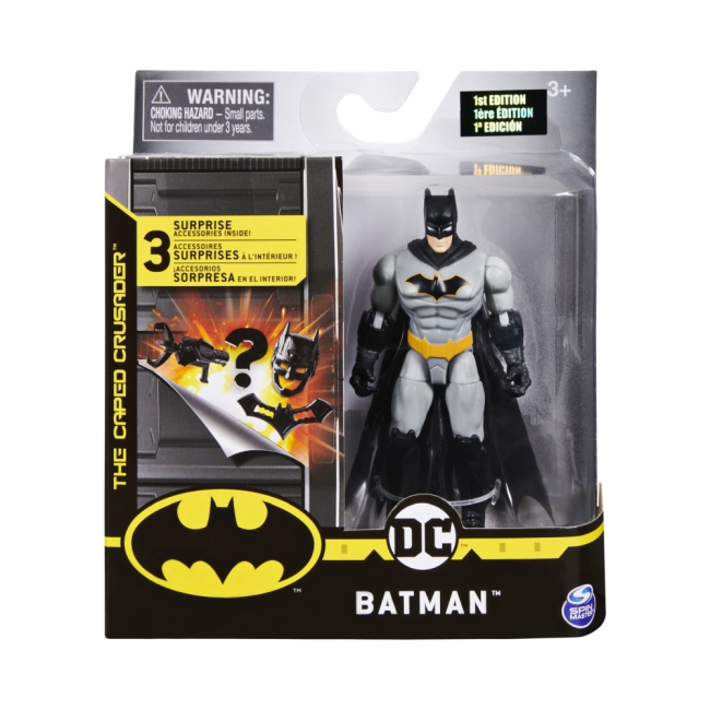 Фигурки персонажей - Игровая фигурка Batman Бэтмен в серой броне с сюрпризом 10 см (6055946/6055946-11)#4