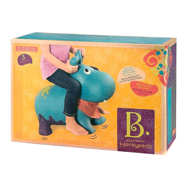 Спортивні активні ігри - Баттатострибун Battat Гіпопотам-там-там з насосом (BX2127Z)#3