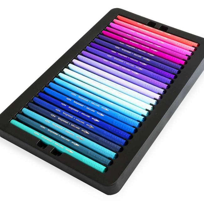 Канцтовари - Лінери-пензлі Bruynzeel Fineliner Brush pen 72 кольори двосторонні (60325072) (566497)#5