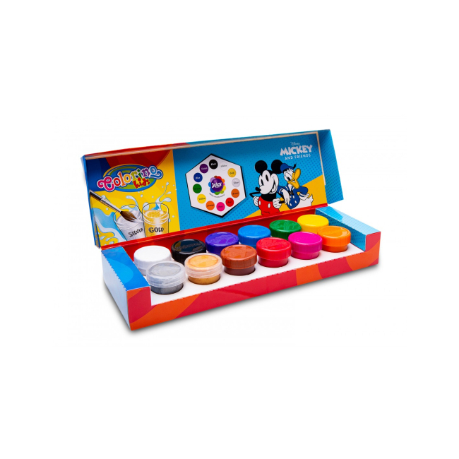 Канцтовари - Набір гуаші Colorino Disney Міккі Маус 12 кольорів 20 мл (89878PTR) (566553)#2