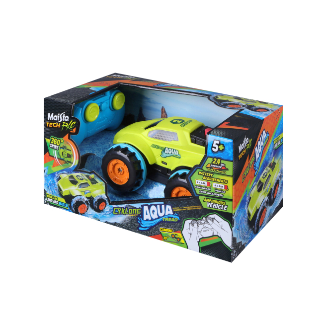 Радіокеровані моделі - Машинка іграшкова Maisto Tech Cyklone Aqua зелена радіокерована (82142 Green)#6