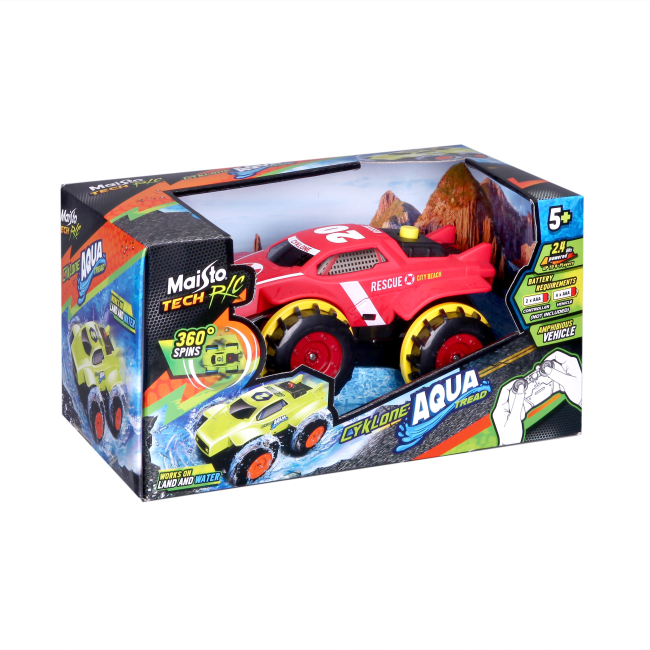 Радіокеровані моделі - Машинка іграшкова Maisto Tech Cyklone Aqua червона радіокерована (82142 Red)#6