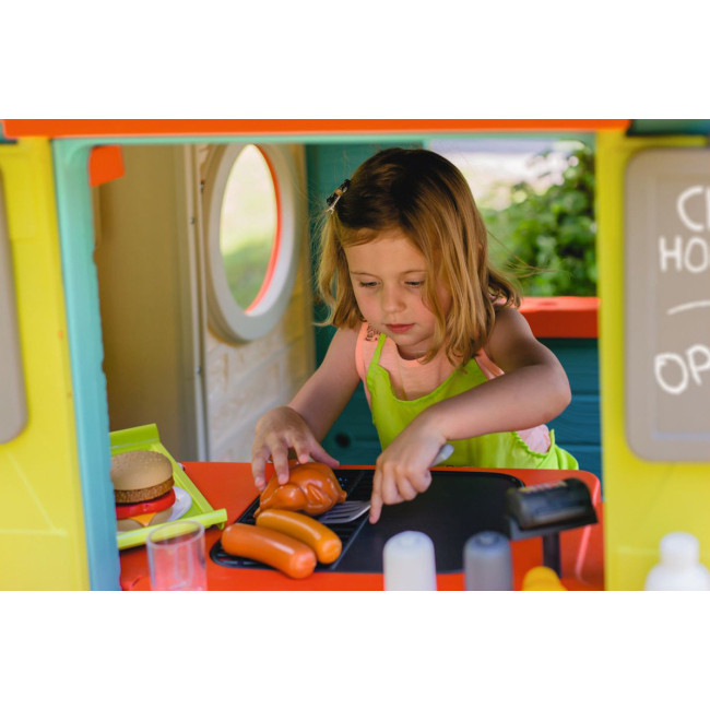 Игровые комплексы, качели, горки - Игровой домик Smoby Шеф хауз с кухней и набором посуды (810403)#4