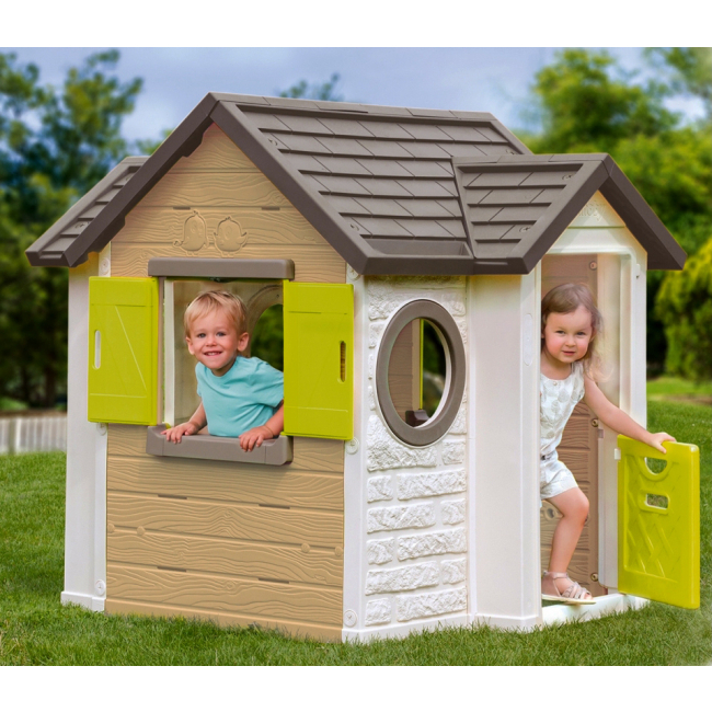 Игровые комплексы, качели, горки - Игровой домик Smoby лесника с салатовыми ставнями (810406)#3