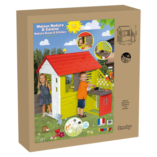 Ігрові комплекси, гойдалки, гірки - Ігровий будиночок Smoby Сонячний із літньою кухнею (810713)#4
