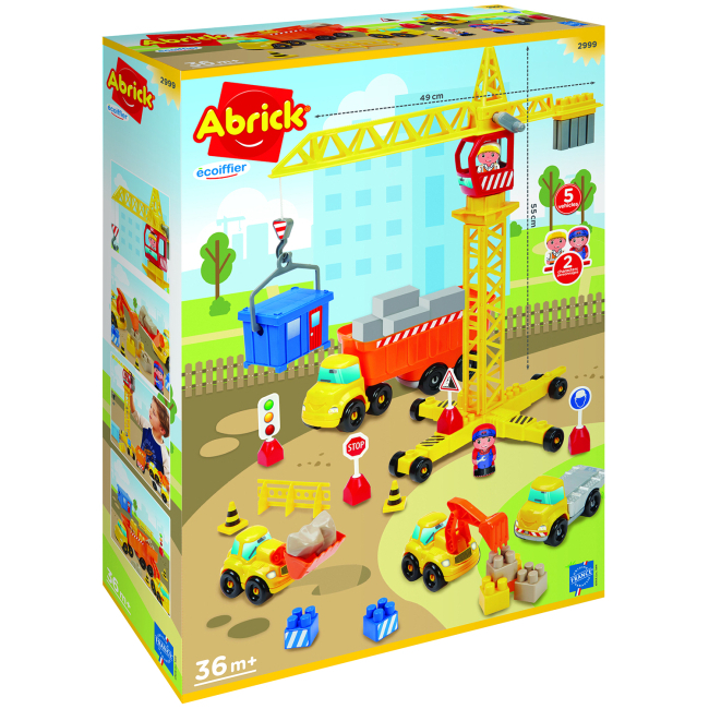 Конструкторы с уникальными деталями - Конструктор Ecoiffier Abrick Строительство в городе (002999)#2