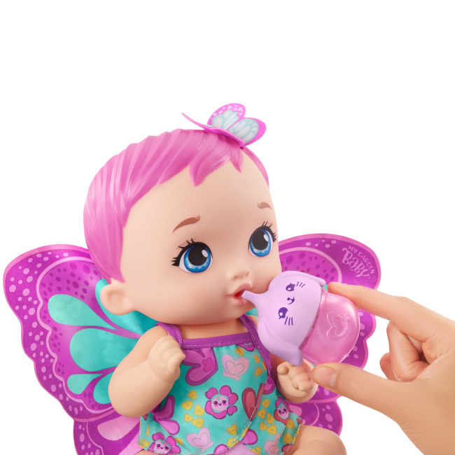 Пупсы - Пупс My Garden Baby Feed and change Розовые крылышки (GYP10)#3