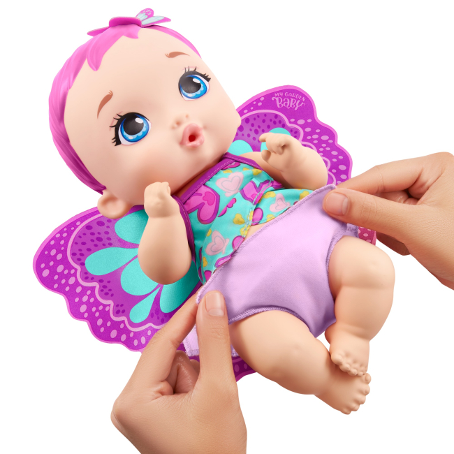 Пупсы - Пупс My Garden Baby Feed and change Розовые крылышки (GYP10)#4
