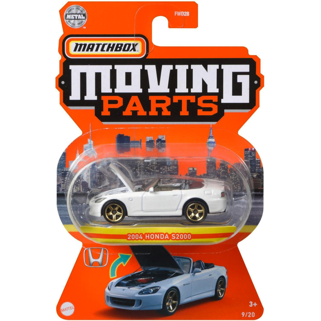 Автомоделі - Автомодель Matchbox Moving parts 2004 Honda S2000 1:64 (FWD28/GWB51)#2