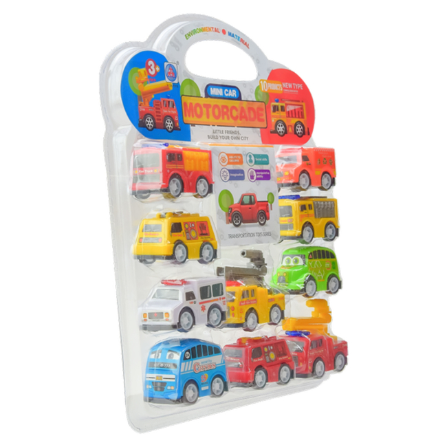 Транспорт і спецтехніка - Ігровий набір Shantou Jinxing Motorcade 10 штук (5988)#2