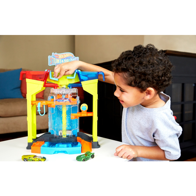 Автотреки - Игровой набор Hot Wheels Action Измени цвет Автомойка взрыв цветов (GRW37)#7
