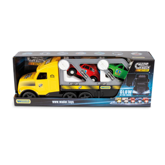Транспорт и спецтехника - Автотягач Wader Magic truck Action с ретро автомобилями (36230)#2