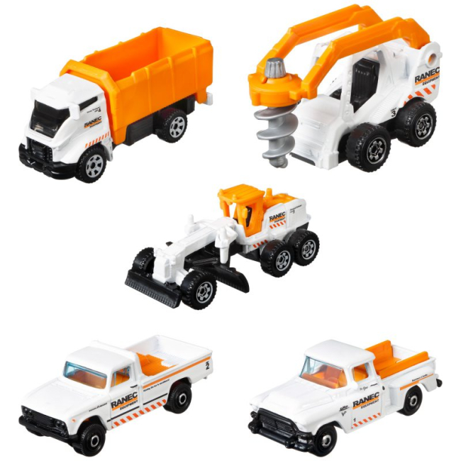 Транспорт і спецтехніка -  Набір машинок Matchbox MBX Дорожня бригада 5 штук (C1817/GVY39)#2