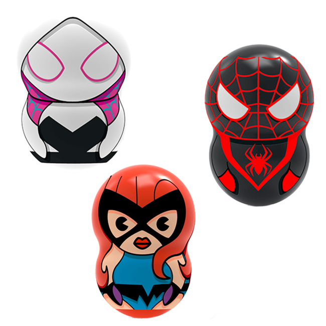 Волчки и боевые арены - Игровой набор Marvel Wooblies Магнитные фигурки с пусковым устройством в блистере 3 шт (WBM011) #2