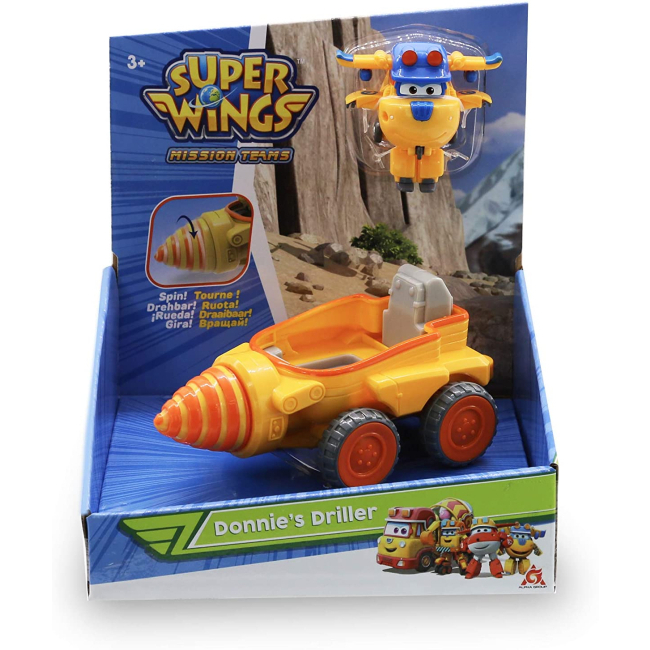 Фигурки персонажей - Игровой набор Super Wings бурильный автомобиль Донни (EU730843)#4