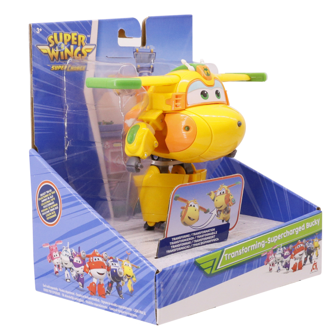 Фигурки персонажей - Фигурка-трансформер Super Wings Supercharge Баки (EU740273)#4